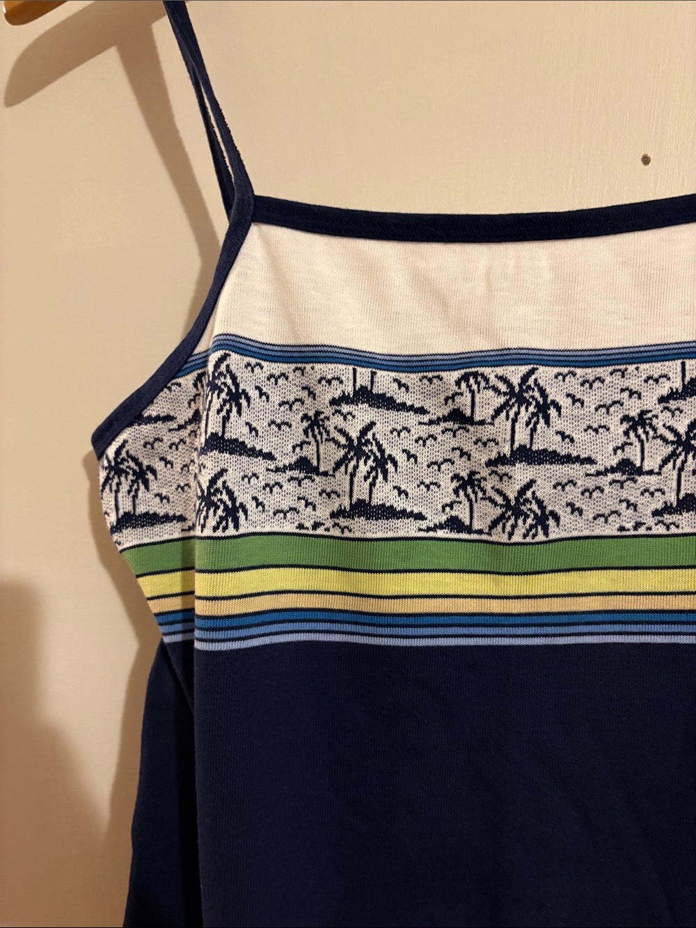 Vintage 90’s Palm-Print Spaghetti Strap Dress - Picture 4 of 4